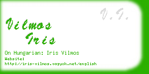 vilmos iris business card